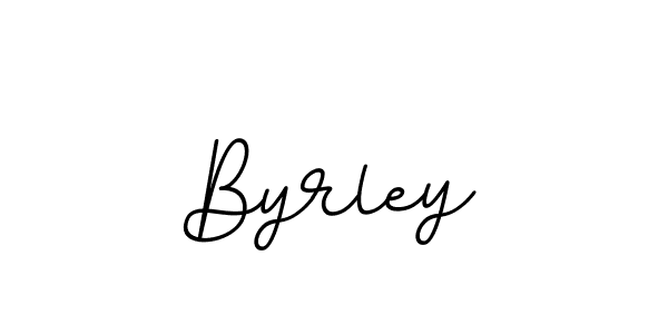 Use a signature maker to create a handwritten signature online. With this signature software, you can design (BallpointsItalic-DORy9) your own signature for name Byrley. Byrley signature style 11 images and pictures png