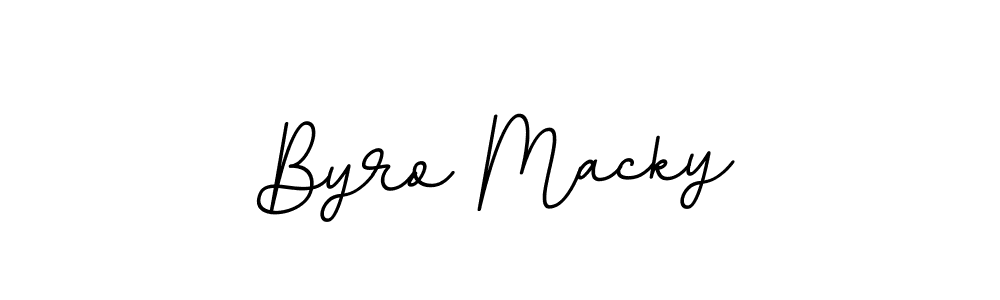 Make a beautiful signature design for name Byro Macky. With this signature (BallpointsItalic-DORy9) style, you can create a handwritten signature for free. Byro Macky signature style 11 images and pictures png