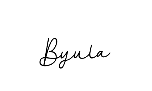 You should practise on your own different ways (BallpointsItalic-DORy9) to write your name (Byula) in signature. don't let someone else do it for you. Byula signature style 11 images and pictures png