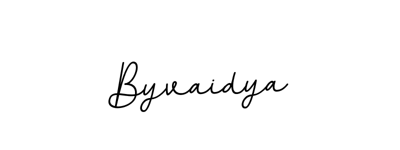 How to Draw Byvaidya signature style? BallpointsItalic-DORy9 is a latest design signature styles for name Byvaidya. Byvaidya signature style 11 images and pictures png