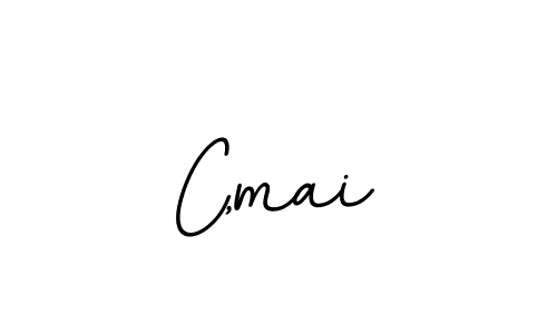 Create a beautiful signature design for name C,mai. With this signature (BallpointsItalic-DORy9) fonts, you can make a handwritten signature for free. C,mai signature style 11 images and pictures png