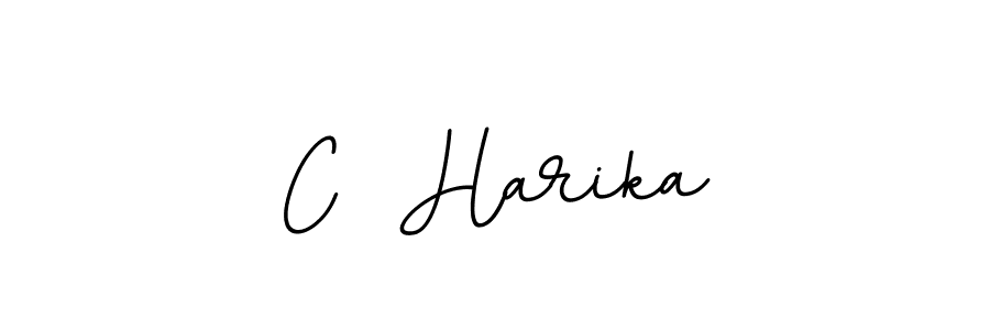How to make C  Harika name signature. Use BallpointsItalic-DORy9 style for creating short signs online. This is the latest handwritten sign. C  Harika signature style 11 images and pictures png