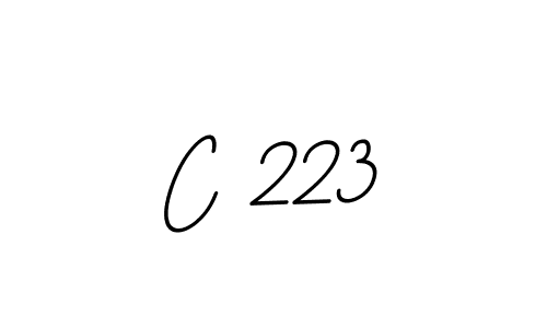 How to make C 223 name signature. Use BallpointsItalic-DORy9 style for creating short signs online. This is the latest handwritten sign. C 223 signature style 11 images and pictures png