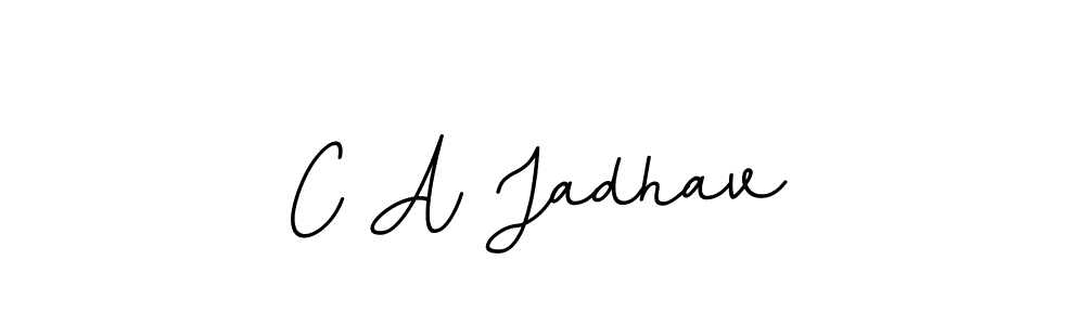 if you are searching for the best signature style for your name C A Jadhav. so please give up your signature search. here we have designed multiple signature styles  using BallpointsItalic-DORy9. C A Jadhav signature style 11 images and pictures png