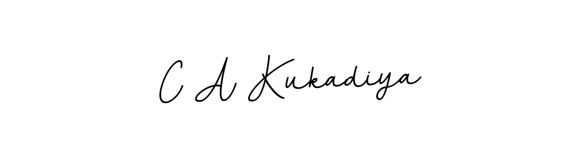 C A Kukadiya stylish signature style. Best Handwritten Sign (BallpointsItalic-DORy9) for my name. Handwritten Signature Collection Ideas for my name C A Kukadiya. C A Kukadiya signature style 11 images and pictures png