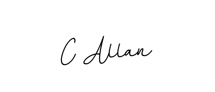 Design your own signature with our free online signature maker. With this signature software, you can create a handwritten (BallpointsItalic-DORy9) signature for name C Allan. C Allan signature style 11 images and pictures png