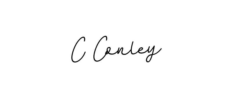 Use a signature maker to create a handwritten signature online. With this signature software, you can design (BallpointsItalic-DORy9) your own signature for name C Conley. C Conley signature style 11 images and pictures png