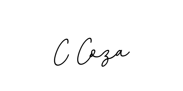 How to make C Coza name signature. Use BallpointsItalic-DORy9 style for creating short signs online. This is the latest handwritten sign. C Coza signature style 11 images and pictures png