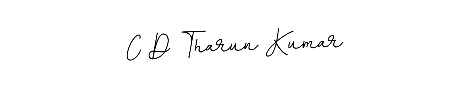 Create a beautiful signature design for name C D Tharun Kumar. With this signature (BallpointsItalic-DORy9) fonts, you can make a handwritten signature for free. C D Tharun Kumar signature style 11 images and pictures png