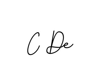 Design your own signature with our free online signature maker. With this signature software, you can create a handwritten (BallpointsItalic-DORy9) signature for name C De. C De signature style 11 images and pictures png