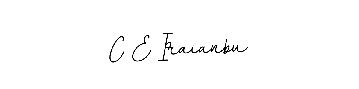 Design your own signature with our free online signature maker. With this signature software, you can create a handwritten (BallpointsItalic-DORy9) signature for name C E Iraianbu. C E Iraianbu signature style 11 images and pictures png