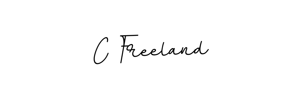 Create a beautiful signature design for name C Freeland. With this signature (BallpointsItalic-DORy9) fonts, you can make a handwritten signature for free. C Freeland signature style 11 images and pictures png