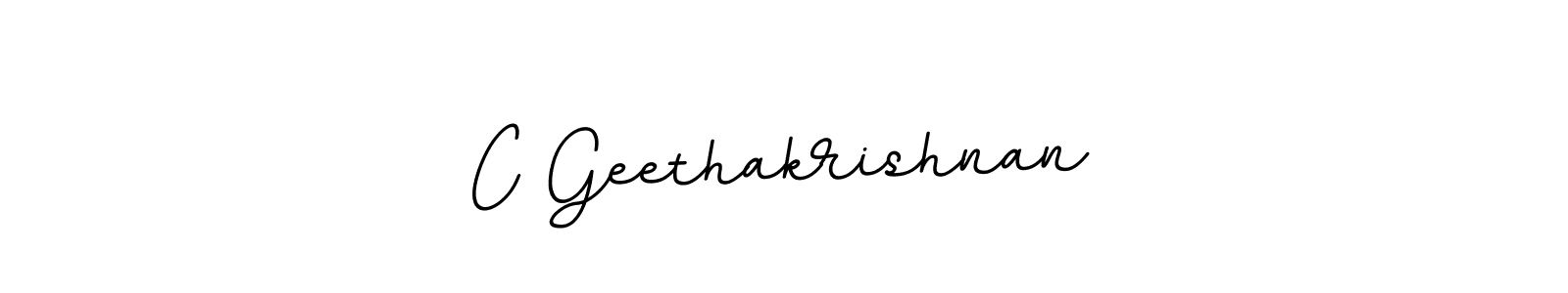 Design your own signature with our free online signature maker. With this signature software, you can create a handwritten (BallpointsItalic-DORy9) signature for name C Geethakrishnan. C Geethakrishnan signature style 11 images and pictures png