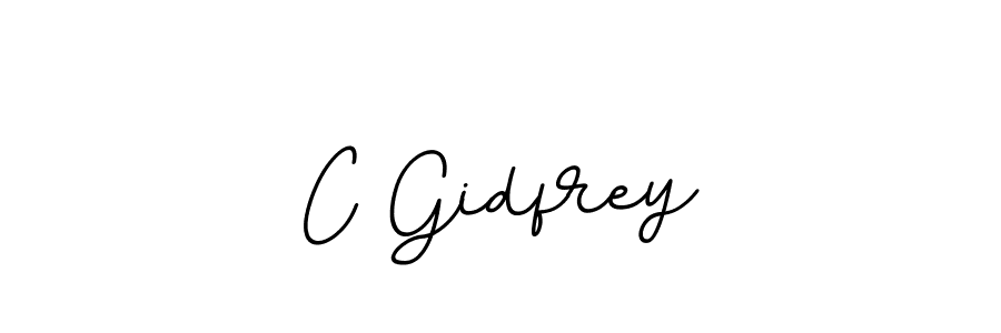 How to make C Gidfrey name signature. Use BallpointsItalic-DORy9 style for creating short signs online. This is the latest handwritten sign. C Gidfrey signature style 11 images and pictures png