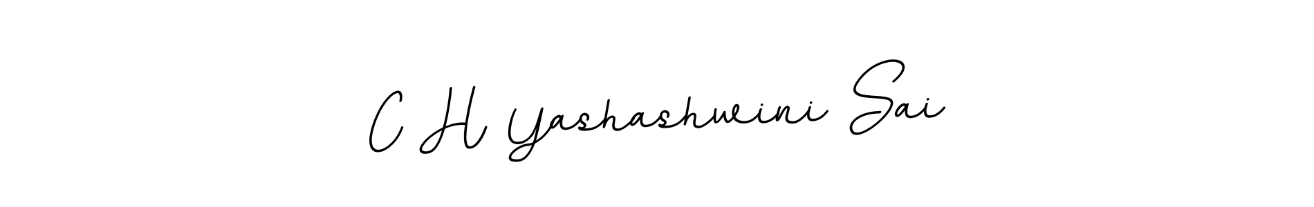 Make a beautiful signature design for name C H Yashashwini Sai. With this signature (BallpointsItalic-DORy9) style, you can create a handwritten signature for free. C H Yashashwini Sai signature style 11 images and pictures png