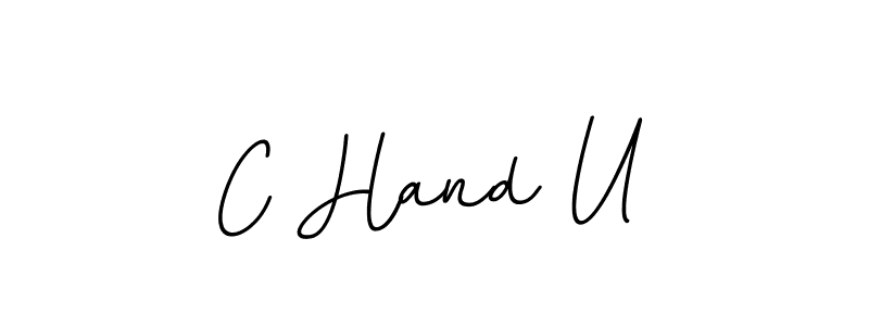 How to make C Hand U name signature. Use BallpointsItalic-DORy9 style for creating short signs online. This is the latest handwritten sign. C Hand U signature style 11 images and pictures png