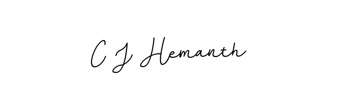 Design your own signature with our free online signature maker. With this signature software, you can create a handwritten (BallpointsItalic-DORy9) signature for name C J Hemanth. C J Hemanth signature style 11 images and pictures png