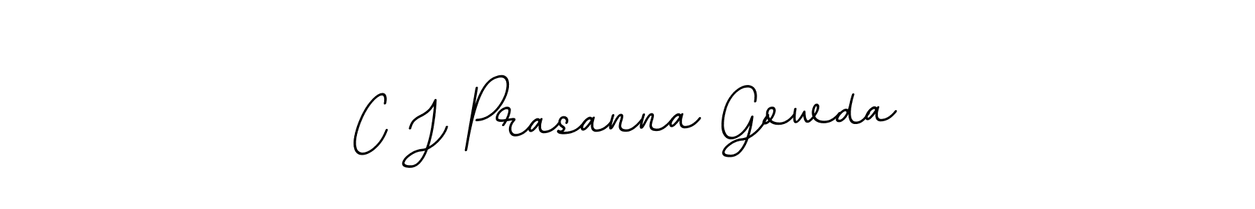 How to make C J Prasanna Gowda name signature. Use BallpointsItalic-DORy9 style for creating short signs online. This is the latest handwritten sign. C J Prasanna Gowda signature style 11 images and pictures png