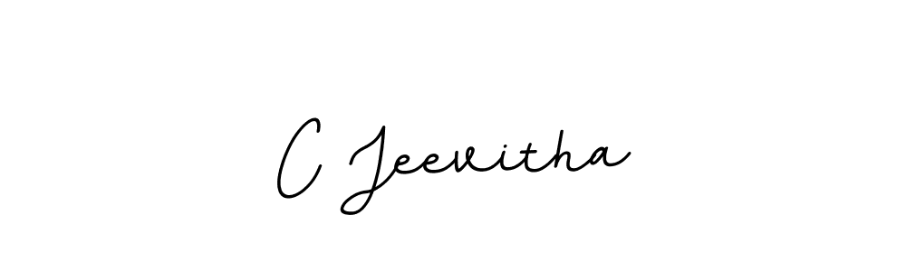 The best way (BallpointsItalic-DORy9) to make a short signature is to pick only two or three words in your name. The name C Jeevitha include a total of six letters. For converting this name. C Jeevitha signature style 11 images and pictures png