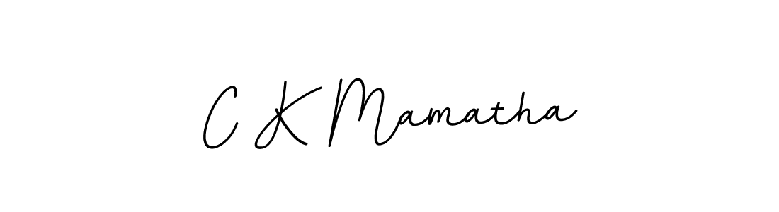 How to make C K Mamatha name signature. Use BallpointsItalic-DORy9 style for creating short signs online. This is the latest handwritten sign. C K Mamatha signature style 11 images and pictures png
