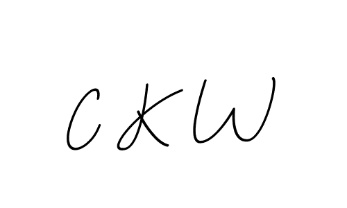 How to make C K W name signature. Use BallpointsItalic-DORy9 style for creating short signs online. This is the latest handwritten sign. C K W signature style 11 images and pictures png