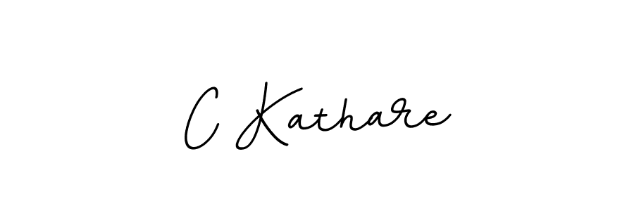 Use a signature maker to create a handwritten signature online. With this signature software, you can design (BallpointsItalic-DORy9) your own signature for name C Kathare. C Kathare signature style 11 images and pictures png