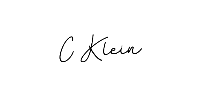 Design your own signature with our free online signature maker. With this signature software, you can create a handwritten (BallpointsItalic-DORy9) signature for name C Klein. C Klein signature style 11 images and pictures png