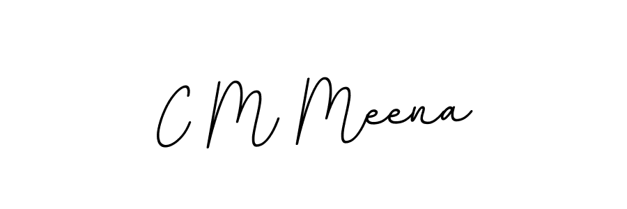 Create a beautiful signature design for name C M Meena. With this signature (BallpointsItalic-DORy9) fonts, you can make a handwritten signature for free. C M Meena signature style 11 images and pictures png