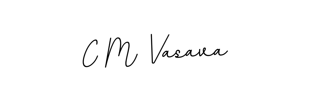 Create a beautiful signature design for name C M Vasava. With this signature (BallpointsItalic-DORy9) fonts, you can make a handwritten signature for free. C M Vasava signature style 11 images and pictures png