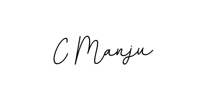 You should practise on your own different ways (BallpointsItalic-DORy9) to write your name (C Manju) in signature. don't let someone else do it for you. C Manju signature style 11 images and pictures png