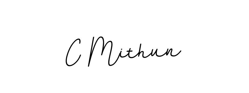 Use a signature maker to create a handwritten signature online. With this signature software, you can design (BallpointsItalic-DORy9) your own signature for name C Mithun. C Mithun signature style 11 images and pictures png