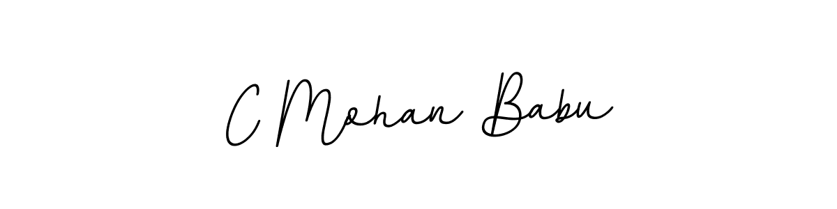 Use a signature maker to create a handwritten signature online. With this signature software, you can design (BallpointsItalic-DORy9) your own signature for name C Mohan Babu. C Mohan Babu signature style 11 images and pictures png
