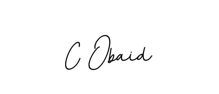 Create a beautiful signature design for name C Obaid. With this signature (BallpointsItalic-DORy9) fonts, you can make a handwritten signature for free. C Obaid signature style 11 images and pictures png