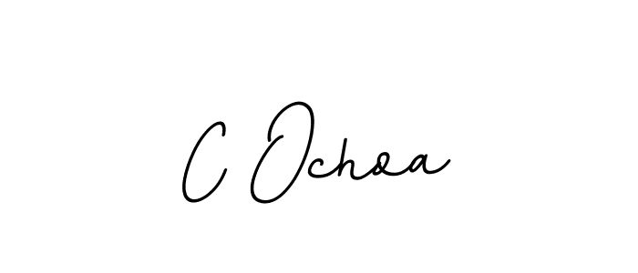 Design your own signature with our free online signature maker. With this signature software, you can create a handwritten (BallpointsItalic-DORy9) signature for name C Ochoa. C Ochoa signature style 11 images and pictures png