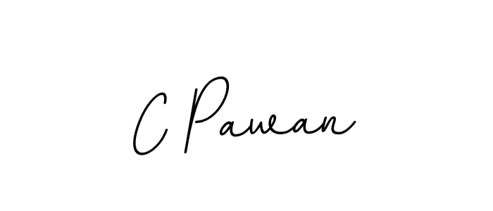 Design your own signature with our free online signature maker. With this signature software, you can create a handwritten (BallpointsItalic-DORy9) signature for name C Pawan. C Pawan signature style 11 images and pictures png