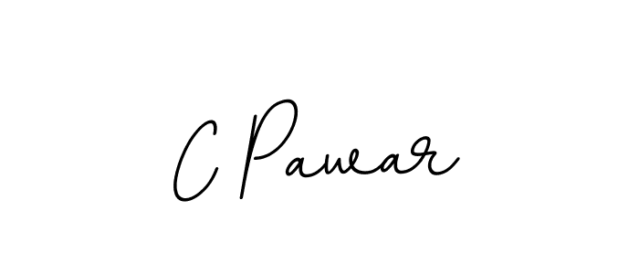 Make a beautiful signature design for name C Pawar. With this signature (BallpointsItalic-DORy9) style, you can create a handwritten signature for free. C Pawar signature style 11 images and pictures png