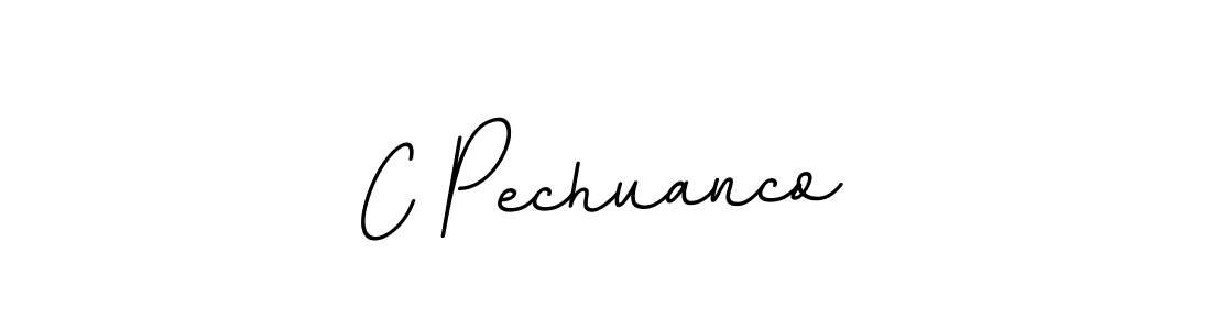 Design your own signature with our free online signature maker. With this signature software, you can create a handwritten (BallpointsItalic-DORy9) signature for name C Pechuanco. C Pechuanco signature style 11 images and pictures png