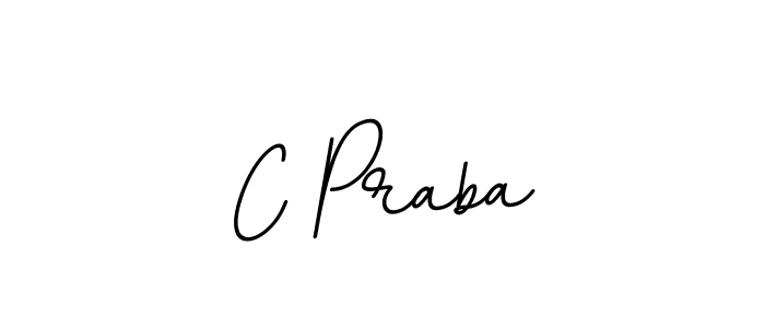 Design your own signature with our free online signature maker. With this signature software, you can create a handwritten (BallpointsItalic-DORy9) signature for name C Praba. C Praba signature style 11 images and pictures png