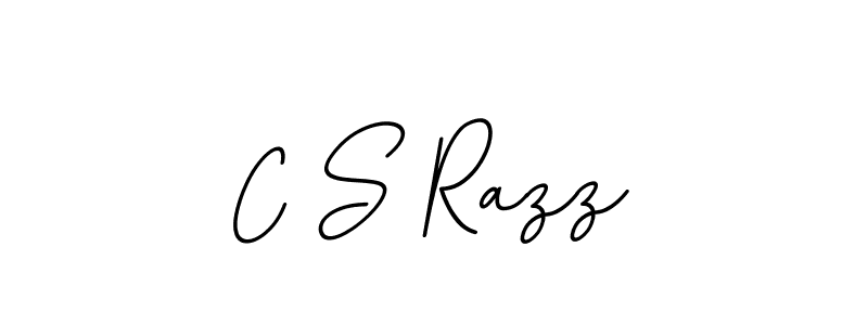 How to make C S Razz name signature. Use BallpointsItalic-DORy9 style for creating short signs online. This is the latest handwritten sign. C S Razz signature style 11 images and pictures png