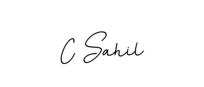 if you are searching for the best signature style for your name C Sahil. so please give up your signature search. here we have designed multiple signature styles  using BallpointsItalic-DORy9. C Sahil signature style 11 images and pictures png