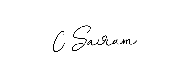 Create a beautiful signature design for name C Sairam. With this signature (BallpointsItalic-DORy9) fonts, you can make a handwritten signature for free. C Sairam signature style 11 images and pictures png