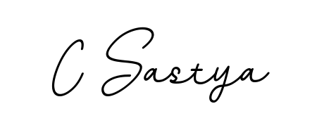 Designed for modern professionals: C Sastya name signature crafted with BallpointsItalic-DORy9 script. Ready for digital PDF workflows. C Sastya signature style 11 images and pictures png