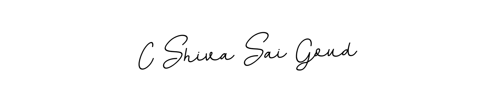 Use a signature maker to create a handwritten signature online. With this signature software, you can design (BallpointsItalic-DORy9) your own signature for name C Shiva Sai Goud. C Shiva Sai Goud signature style 11 images and pictures png