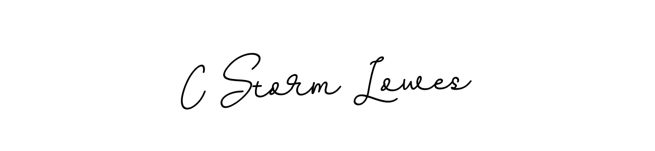 How to make C Storm Lowes name signature. Use BallpointsItalic-DORy9 style for creating short signs online. This is the latest handwritten sign. C Storm Lowes signature style 11 images and pictures png
