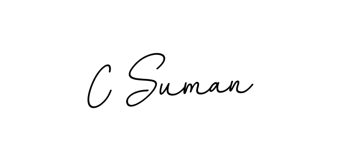 You should practise on your own different ways (BallpointsItalic-DORy9) to write your name (C Suman) in signature. don't let someone else do it for you. C Suman signature style 11 images and pictures png