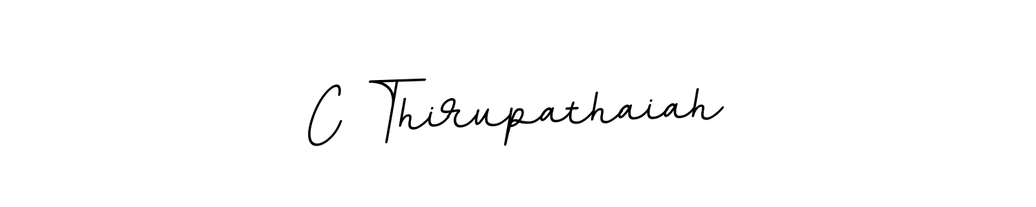 The best way (BallpointsItalic-DORy9) to make a short signature is to pick only two or three words in your name. The name C Thirupathaiah include a total of six letters. For converting this name. C Thirupathaiah signature style 11 images and pictures png