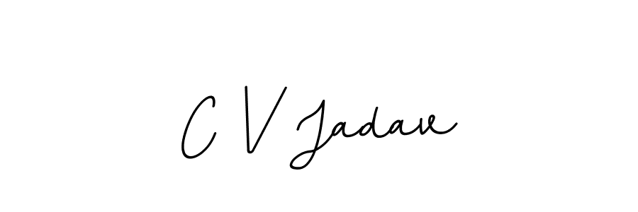 C V Jadav stylish signature style. Best Handwritten Sign (BallpointsItalic-DORy9) for my name. Handwritten Signature Collection Ideas for my name C V Jadav. C V Jadav signature style 11 images and pictures png