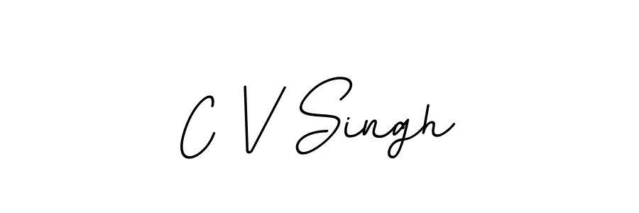 The best way (BallpointsItalic-DORy9) to make a short signature is to pick only two or three words in your name. The name C V Singh include a total of six letters. For converting this name. C V Singh signature style 11 images and pictures png