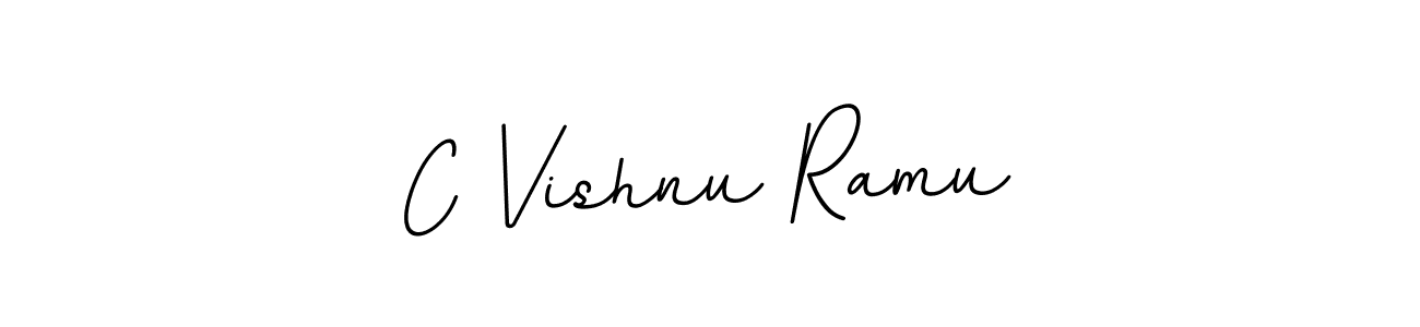 How to make C Vishnu Ramu name signature. Use BallpointsItalic-DORy9 style for creating short signs online. This is the latest handwritten sign. C Vishnu Ramu signature style 11 images and pictures png