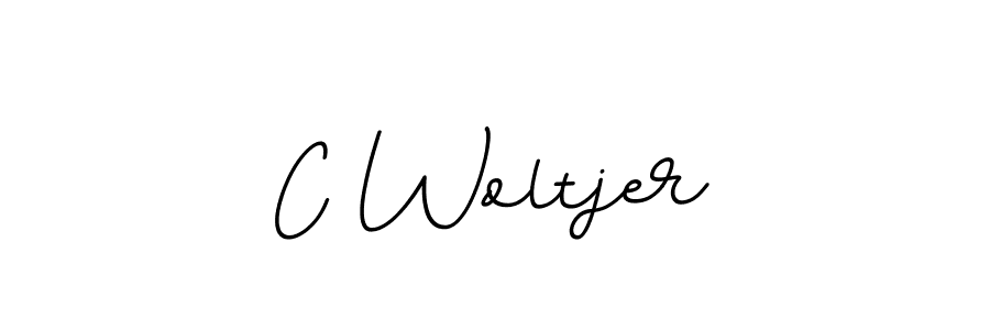 Design your own signature with our free online signature maker. With this signature software, you can create a handwritten (BallpointsItalic-DORy9) signature for name C Woltjer. C Woltjer signature style 11 images and pictures png